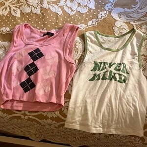 Y2K crop top tank set